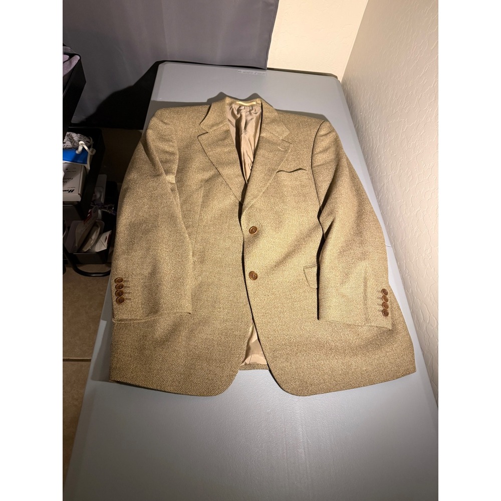 Hugo Boss Apollon Blazer 42R Tan Wool Cashmere Cerruti Neiman Marcus Sport Coat